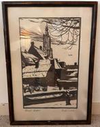 Victor van Schoonhoven - Westsingel Amersfoort, Antiek en Kunst, Kunst | Etsen en Gravures, Ophalen of Verzenden