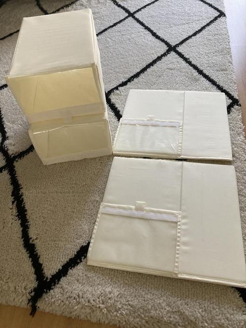 Ikea opvouwbare ecru schoenendoos (4 stuks), Huis en Inrichting, Kasten | Schoenenrekken, Zo goed als nieuw, Ophalen