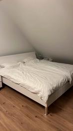 BED 200x200 + NACHTKASTJES (TEMPUR), Ophalen, Wit, Tweepersoons, Zo goed als nieuw