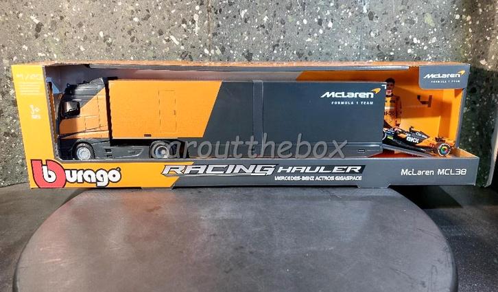 Mclaren MCL38 F1 transporter 2024 NORRIS 1:43 Bburago B207, Hobby en Vrije tijd, Modelauto's | 1:43, Nieuw, Bus of Vrachtwagen