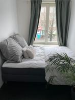 Complete Boxspring Bed (IKEA DUNVIK) 160cm in grey, 160 cm, Boxspring, Grijs, Stof