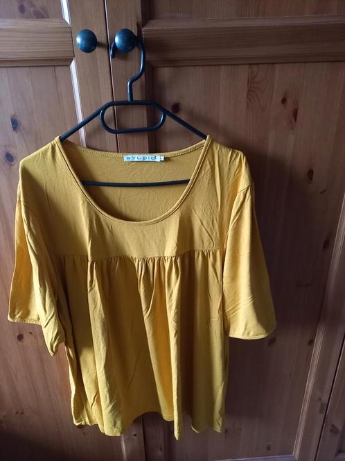 Mooi shirt okergeel XL Studio nieuwstaat, Kleding | Dames, Grote Maten, Zo goed als nieuw, Shirt of Top, Geel, Ophalen of Verzenden
