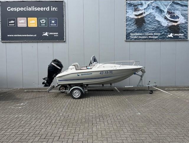 Quicksilver | 50pk Mercury | Incl Trailer | Vaarklaar!, Watersport en Boten, Vis- en Consoleboten, Gebruikt, 50 tot 70 pk, 3 tot 6 meter