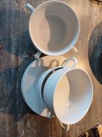 Set van 4 Soepkommen met Schotels, Huis en Inrichting, Keuken | Servies, Ophalen, Zo goed als nieuw, Effen, Kop(pen) en/of Schotel(s)