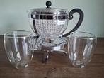 Bodum Chambord Set: Theepot met 2 theeglazen, Nieuw, Ophalen of Verzenden, Glas, Overige stijlen