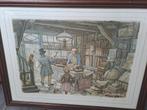 Anton Pieck Prent Ingelijst, Antiek en Kunst, Kunst | Litho's en Zeefdrukken, Ophalen
