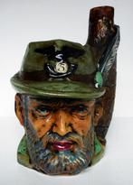 Antieke Jager Asbak & Pijpstandaard - Italy - Hand Painted, Ophalen of Verzenden, Zo goed als nieuw, Asbak