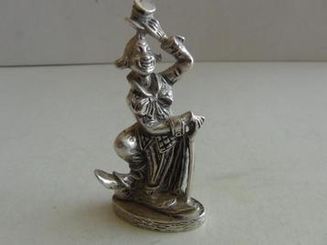 Miniatuur zilver Di11 clown circus zilveren miniaturen beschikbaar voor biedingen