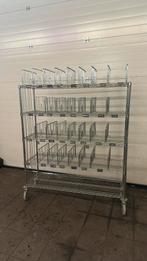 Verrijdbaar opslag rek met vakken en remmen, Ophalen, ...., Zo goed als nieuw, ....