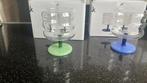 &Klevering 2x set Glass mingle groen en blauw, Huis en Inrichting, Keuken | Servies, Glas of Glazen, Nieuw, Ophalen of Verzenden