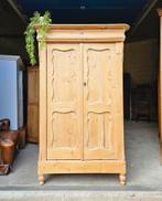 Antieke brocante grenen Biedermeier meidenkast vintage kast, Ophalen of Verzenden
