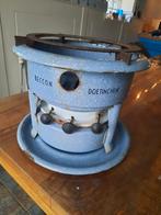 Grijs gespikkeld 3 pits Beccon met onderbord, Antiek en Kunst, Ophalen of Verzenden