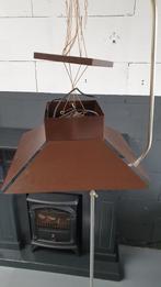 Retro hanglamp met grote bruine metalen kappen. S22, Tweedehands verkoop, Tweedehands verkoop, Gebruikt, Ophalen of Verzenden