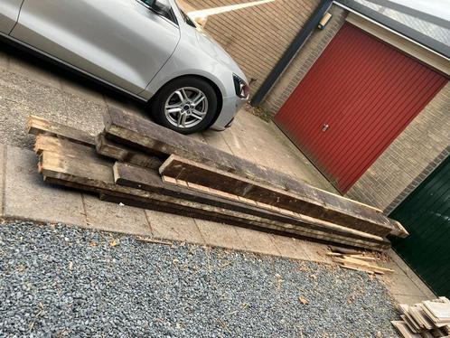 Houten Balken - Gebruikt en Geïmpregneerd, Doe-het-zelf en Verbouw, Hout en Planken, Gebruikt, Balk, Overige houtsoorten, 300 cm of meer