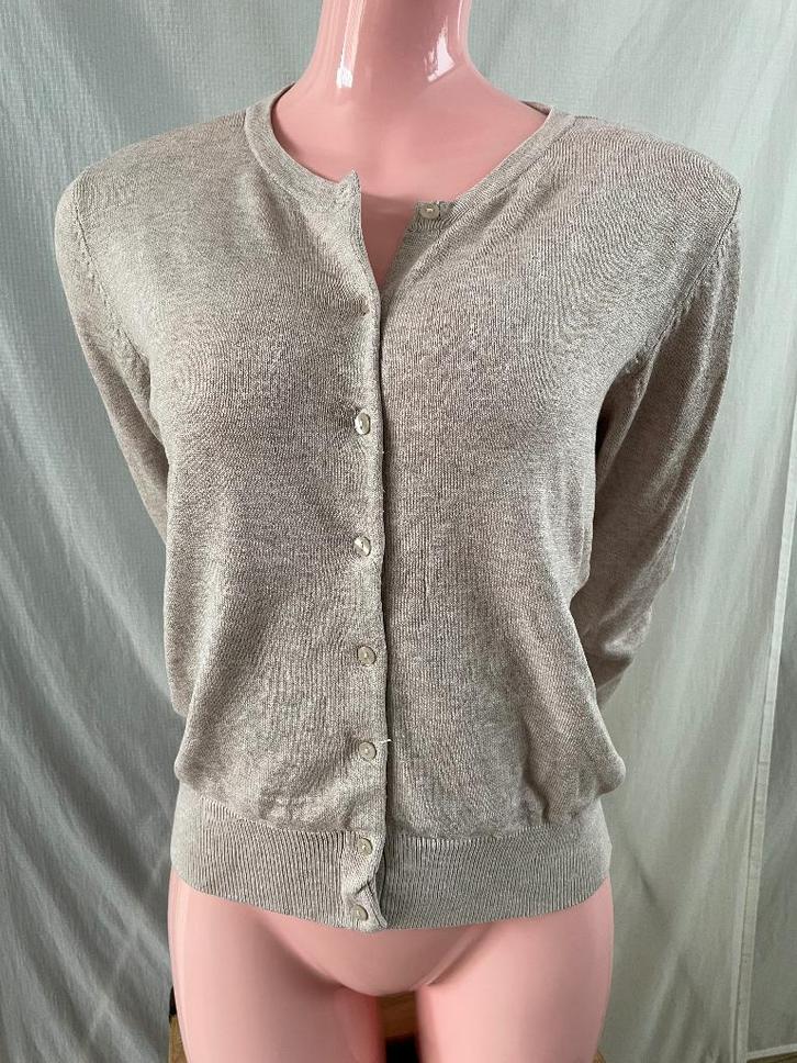 Vest van H&M, maat S, Kleding | Dames, Truien en Vesten, Zo goed als nieuw, Maat 36 (S), Beige, Ophalen of Verzenden