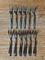 12 Vintage Gero Zilmeta visgraat gebaksvorkjes, Ophalen of Verzenden