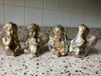 4 Kerst kaarsen engeltjes goudkleurig, Ophalen of Verzenden, Nieuw