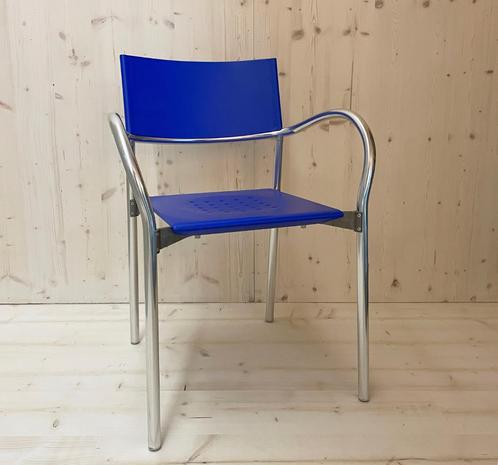 Design stoel voor bureau eettafel terras blauw Segis Breeze, Huis en Inrichting, Stoelen, Gebruikt, Eén, Kunststof, Blauw, Ophalen