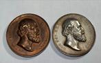 1887 penning 70 jaar Willem3e medaille, Ophalen of Verzenden, Overige materialen