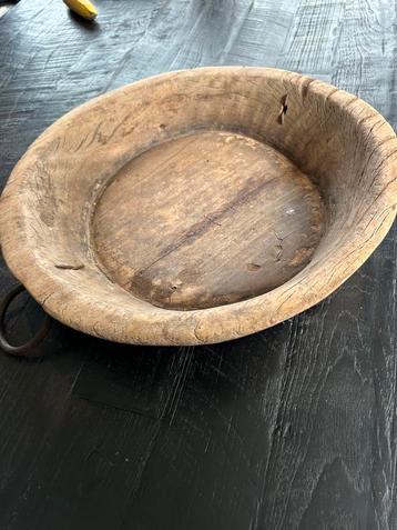Grote Teak Schaal met Ringen Teakhout  beschikbaar voor biedingen