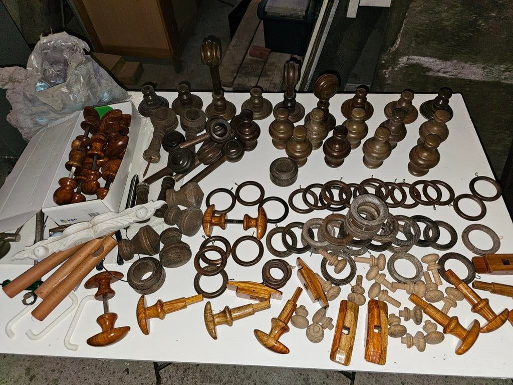 Deurkrukken hout deurgrepen deurhendels gordijnringen, Doe-het-zelf en Verbouw, Hang- en Sluitwerk, Ophalen of Verzenden, Nieuw
