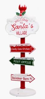 Te koop kerst wegwijzer met licht, Diversen, Kerst, Ophalen