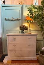 Franse lade kast, wit/beige, dressoir,baby commode, 100 tot 150 cm, Info@infienile.nl, Nieuw, Ophalen of Verzenden