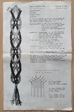 proefles/ patronen voor macramé knopen uit de jaren '70, Verzenden, Nieuw, Patroon of Boek