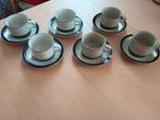 vintage kopjes bruin en blauw, Ophalen of Verzenden, Overige stijlen, Kop(pen) en/of Schotel(s)