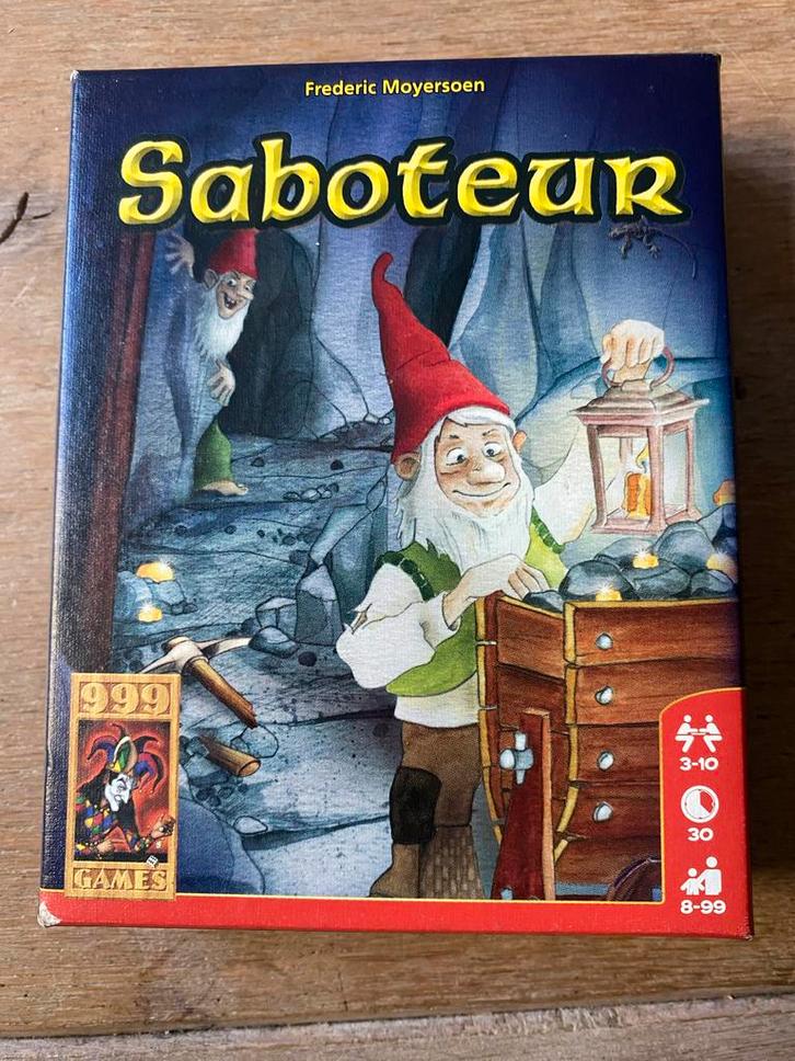 Saboteur Bordspel, Hobby en Vrije tijd, Gezelschapsspellen | Bordspellen, Zo goed als nieuw, Drie of vier spelers, Reisspel, Ophalen of Verzenden