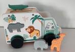 Safari auto Houten vormenset auto wilde dieren vormenstoof, Ophalen of Verzenden, Gebruikt