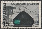 Nederland 1964 818 Spoorwegjubileum 15c, Gest, Postzegels en Munten, Postzegels | Nederland, Ophalen of Verzenden, Na 1940, Gestempeld