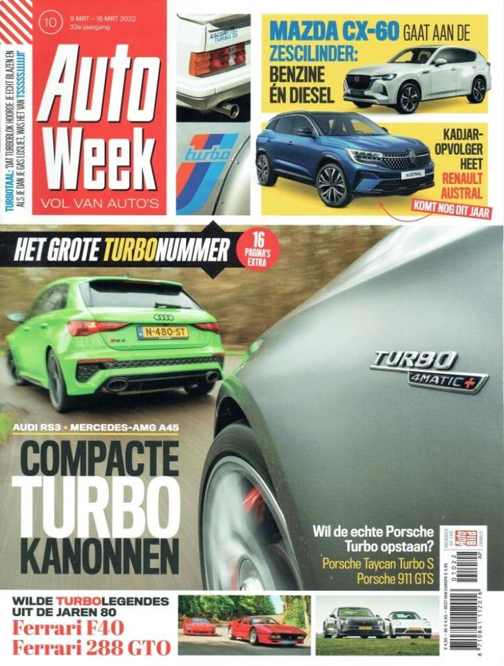 Autoweek 2022 nr. 10 (o.a. Audi RS3 & Mercedes-AMG A45 S), Boeken, Auto's | Folders en Tijdschriften, Gelezen, Algemeen, Verzenden