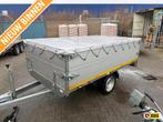 EDUARD SARIS ENKEL-AS PLATEAUWAGEN 1500KG GEREMD/OPZETBORDE, Gebruikt