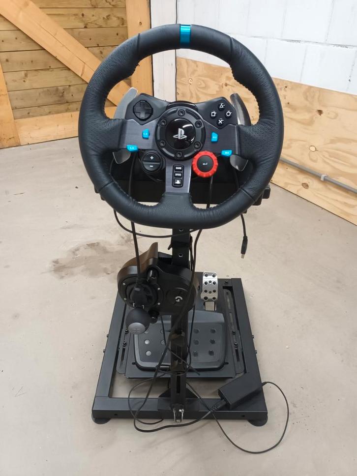 Logitech G29 Stuurwiel + Standaard + Pook, Spelcomputers en Games, Spelcomputers | Overige, Zo goed als nieuw, Ophalen