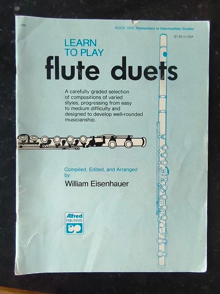 Fluit Duetten, Muziek en Instrumenten, Bladmuziek, Gebruikt, Les of Cursus, Klassiek, Dwarsfluit of Piccolo, Ophalen of Verzenden