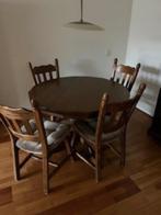 eiken tafel en stoelen, Huis en Inrichting, Tafels | Eettafels, Ophalen, Gebruikt, 100 tot 150 cm, Eikenhout