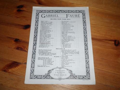 Gabriel faure, Muziek en Instrumenten, Bladmuziek, Gebruikt, Artiest of Componist, Klassiek, Piano, Cello, Viool of Altviool, Zang
