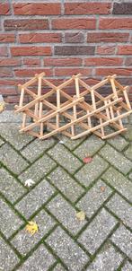 wijnflessen rek inklapbaar van hout harmonika, Ophalen of Verzenden, 'T Olde Gre-j, Info@toldegrej.nl, Endepoelstraat 20f Didam