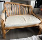 Rieten Bankje met Kussen, Antiek en Kunst, Ophalen