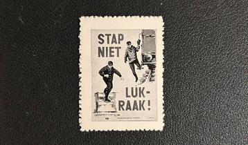 Sluitzegel NS ‘Stap niet lukraak!’ (jaren 60) beschikbaar voor biedingen