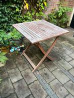 Houten Opklapbare Tuintafel 70x70, Ophalen, Gebruikt, Vierkant, Hout