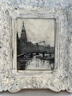 Schilderij Groenbrugwal Amsterdam, Antiek en Kunst, Kunst | Schilderijen | Klassiek, Ophalen of Verzenden