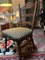 Antieke eetkamerstoel, opnieuw gestoffeerd, Huis en Inrichting, Stoelen, Ophalen, Hout, Gebruikt, Overige kleuren