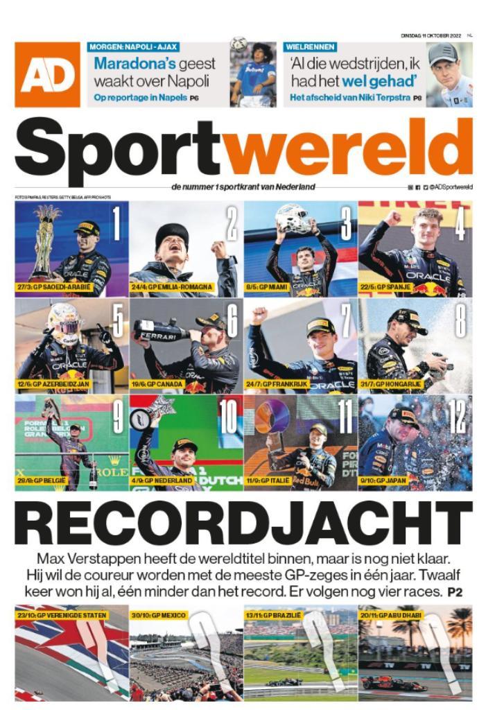 AD Sportwereld Max Verstappen Recordjacht, Boeken, Tijdschriften en Kranten, Ophalen of Verzenden