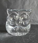Skruf Sweden kristallen presse-papier uil. Ontwerp Hellsten, Antiek en Kunst, Ophalen of Verzenden