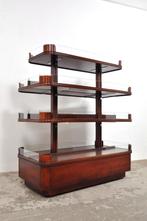 Vintage etagère presentatiemeubel mahonie jaren 50 UNIEK, Ophalen of Verzenden, Gebruikt