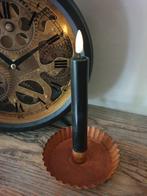 Metalen roest kandelaar wave - kaarshouder, Ophalen of Verzenden, Nieuw, Metaal, Minder dan 25 cm