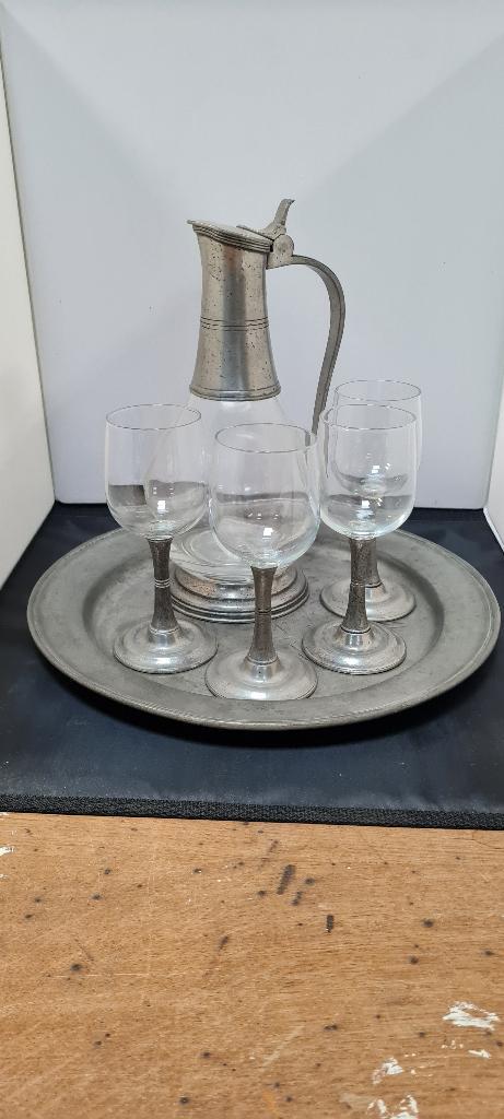 tinnen stel, Antiek en Kunst, Antiek | Tin, Ophalen of Verzenden