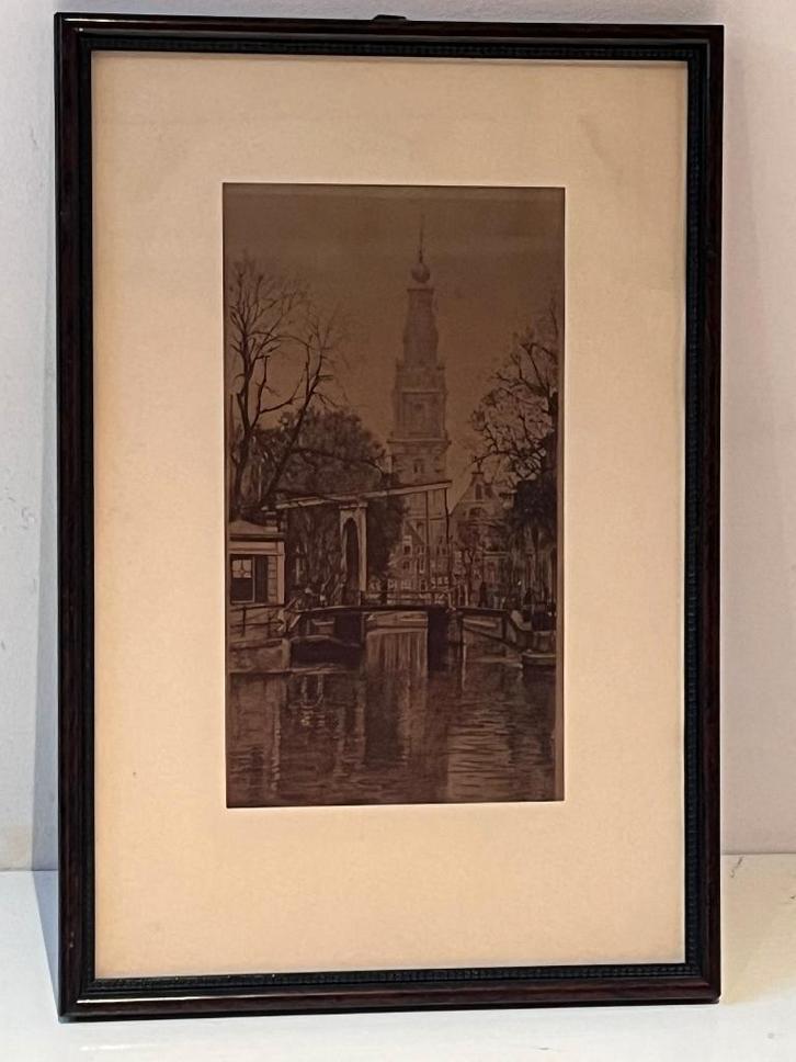 Tekening Johannes Josseaud, Amsterdam, Antiek en Kunst, Kunst | Schilderijen | Klassiek, Ophalen